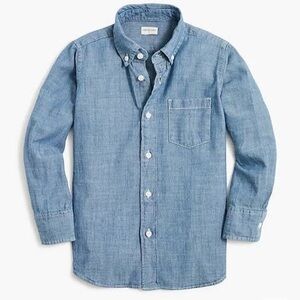 J. Crew Light Blue Chambray Kids Button-Down Shirt